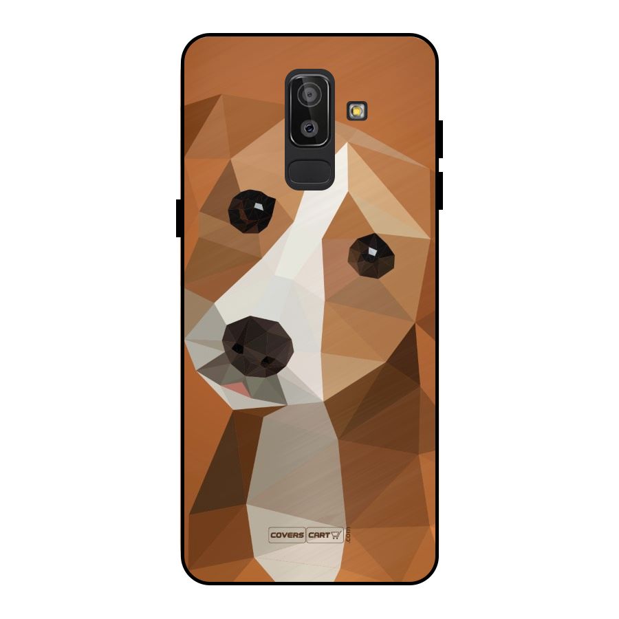 Cute Dog Metal Back Case for Galaxy J8