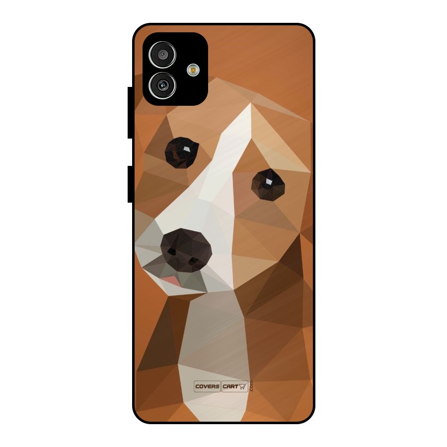 Cute Dog Metal Back Case for Galaxy M13 5G