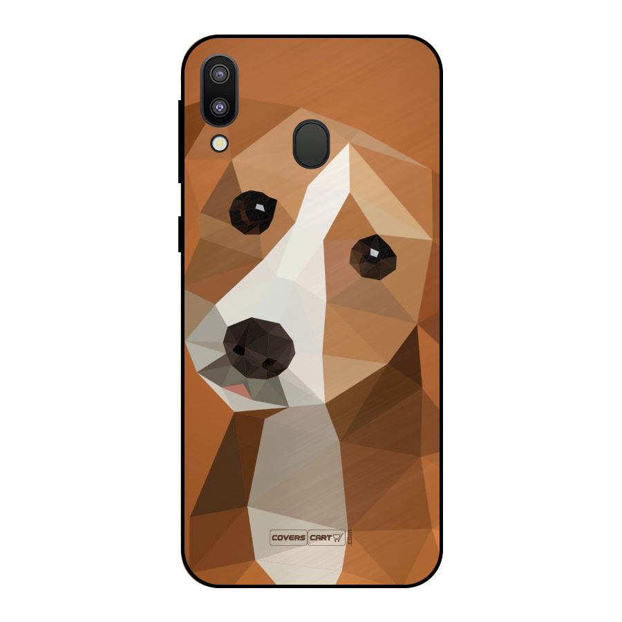 Cute Dog Metal Back Case for Galaxy M20
