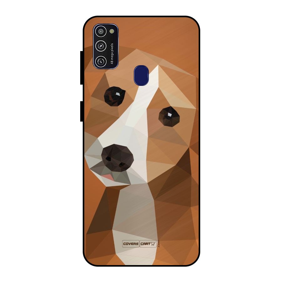 Cute Dog Metal Back Case for Galaxy M21