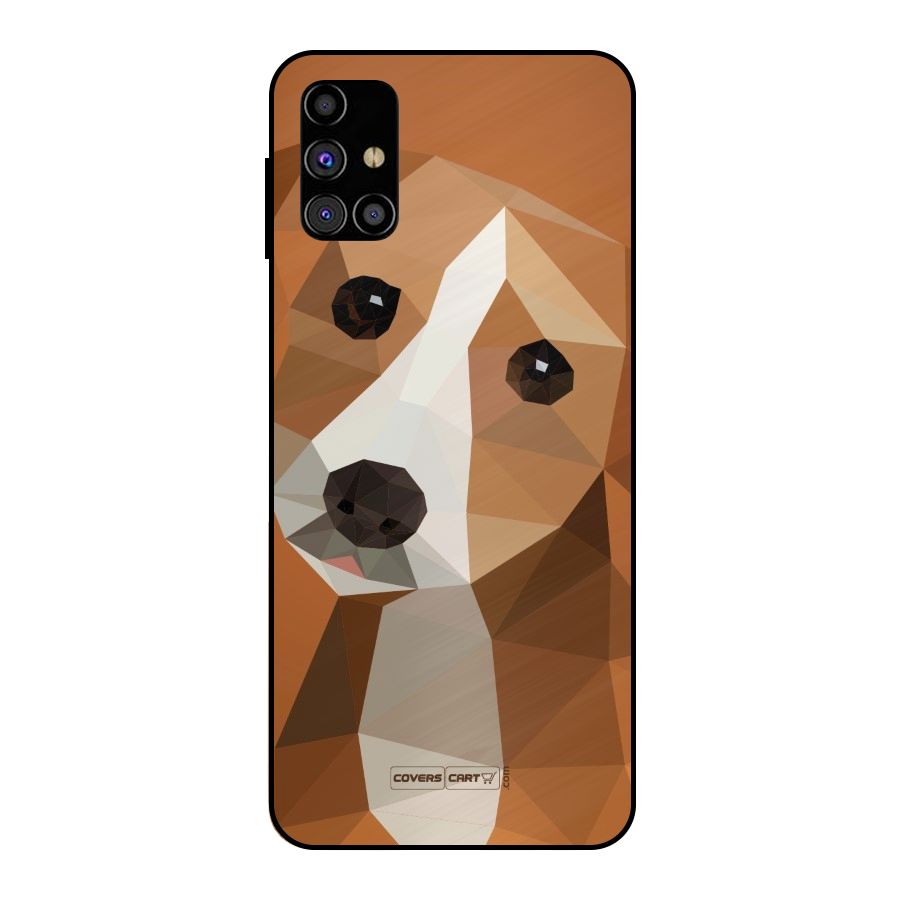 Cute Dog Metal Back Case for Galaxy M31s