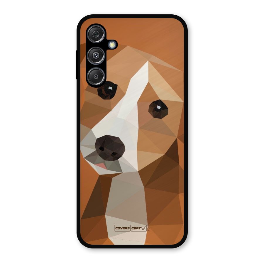 Cute Dog Metal Back Case for Galaxy M34 5G