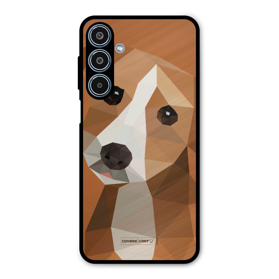 Cute Dog Metal Back Case for Galaxy M35