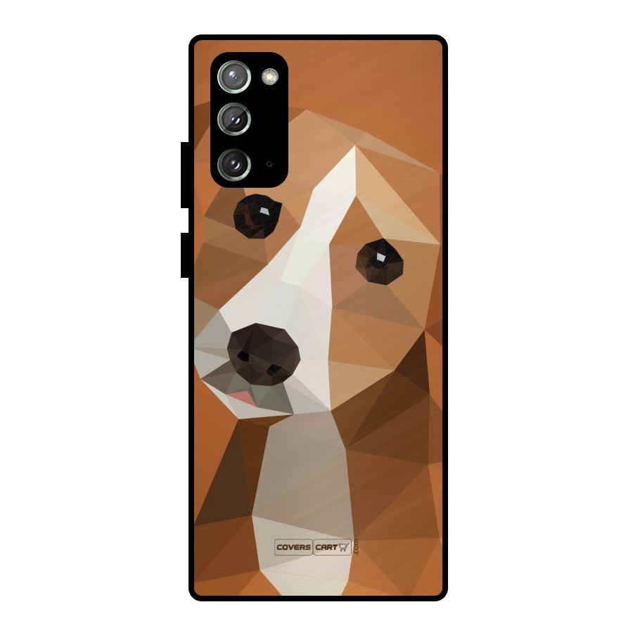 Cute Dog Metal Back Case for Galaxy Note 20