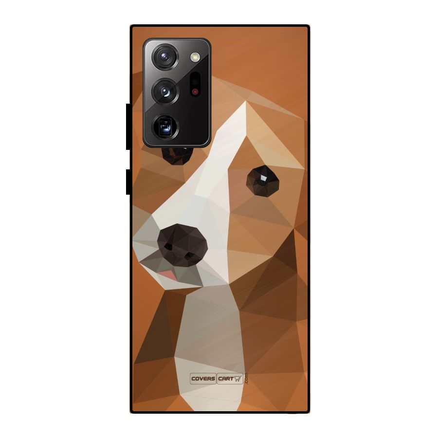 Cute Dog Metal Back Case for Galaxy Note 20 Ultra