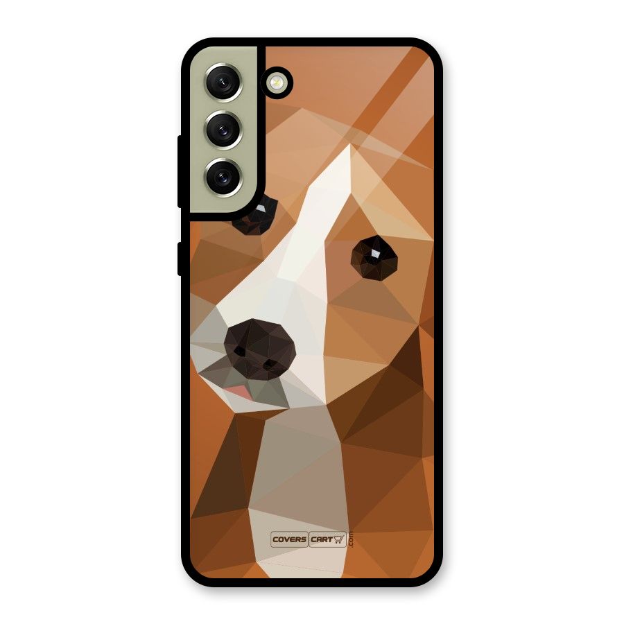 Cute Dog Metal Back Case for Galaxy S21 FE 5G (2023)