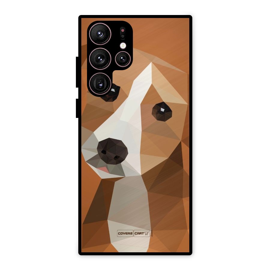 Cute Dog Metal Back Case for Galaxy S22 Ultra 5G