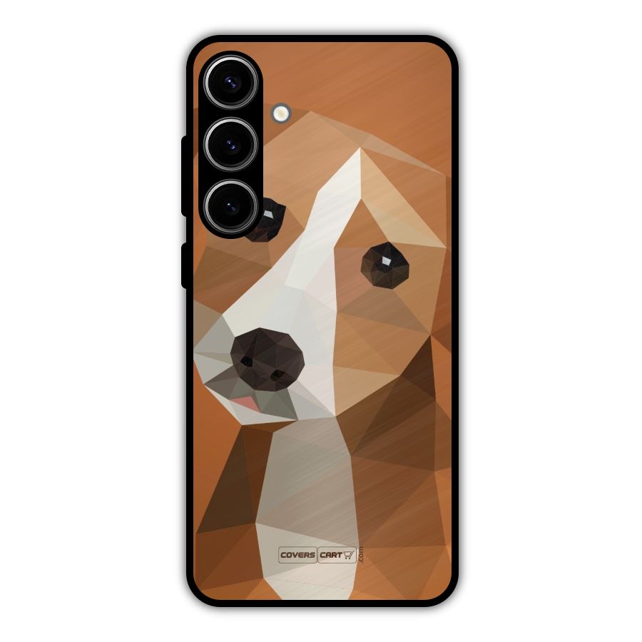 Cute Dog Metal Back Case for Galaxy S24 Plus