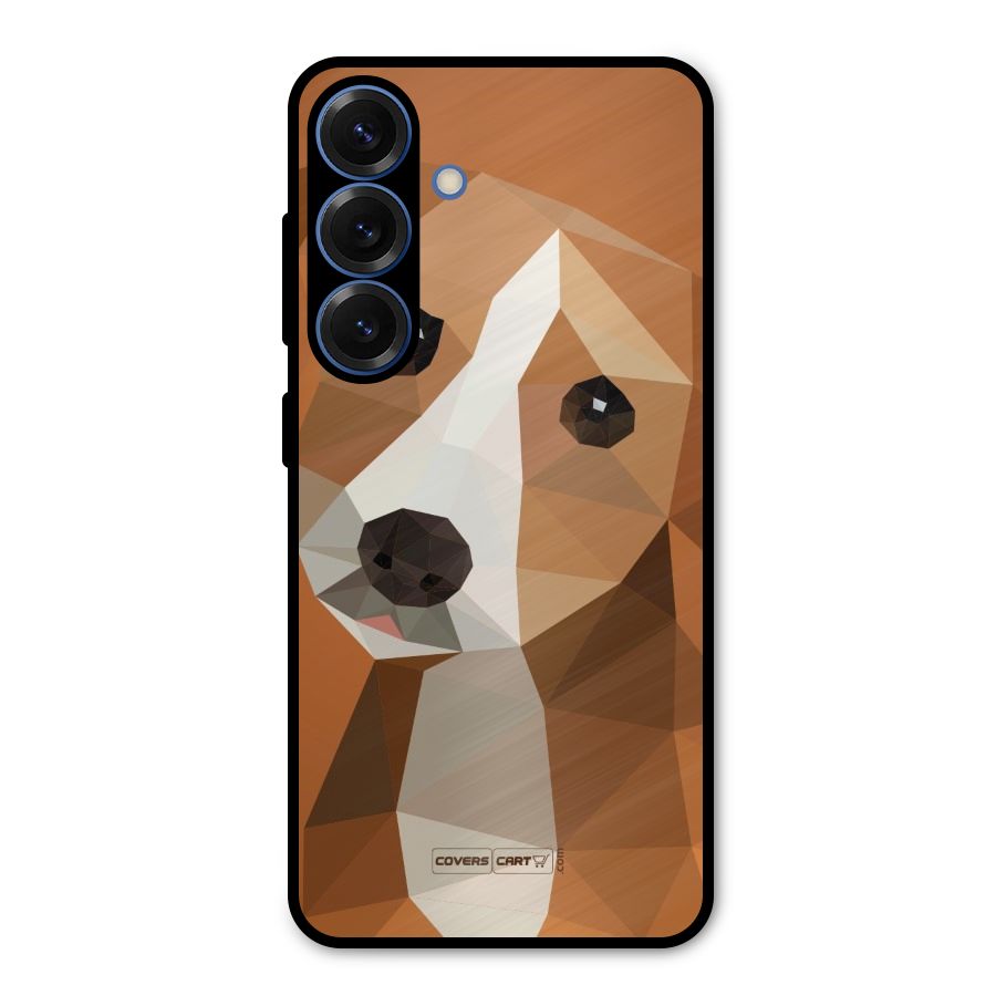 Cute Dog Metal Back Case for Galaxy S25