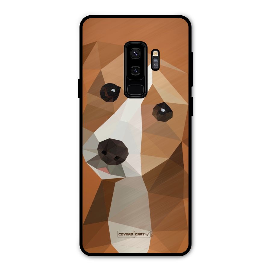 Cute Dog Metal Back Case for Galaxy S9 Plus