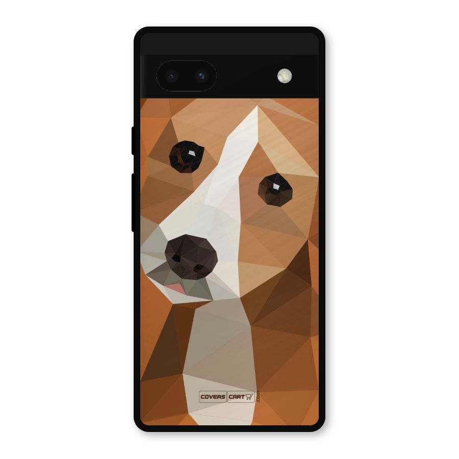 Cute Dog Metal Back Case for Google Pixel 6a