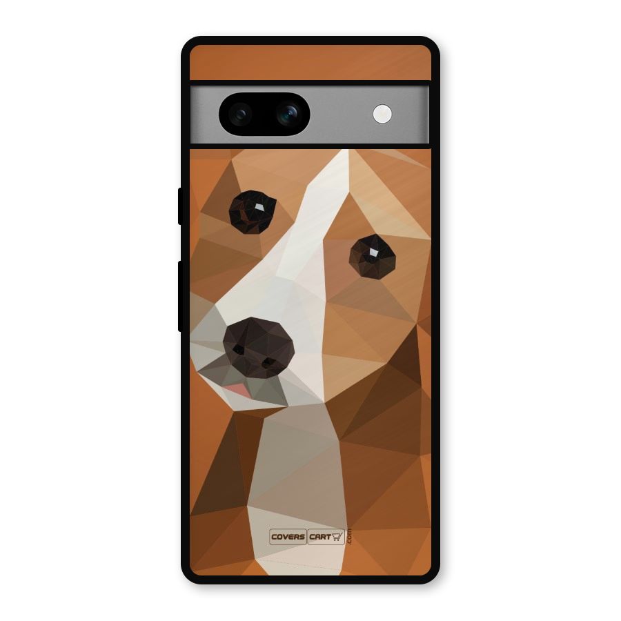 Cute Dog Metal Back Case for Google Pixel 7a