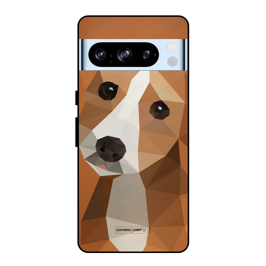 Cute Dog Metal Back Case for Google Pixel 8 Pro
