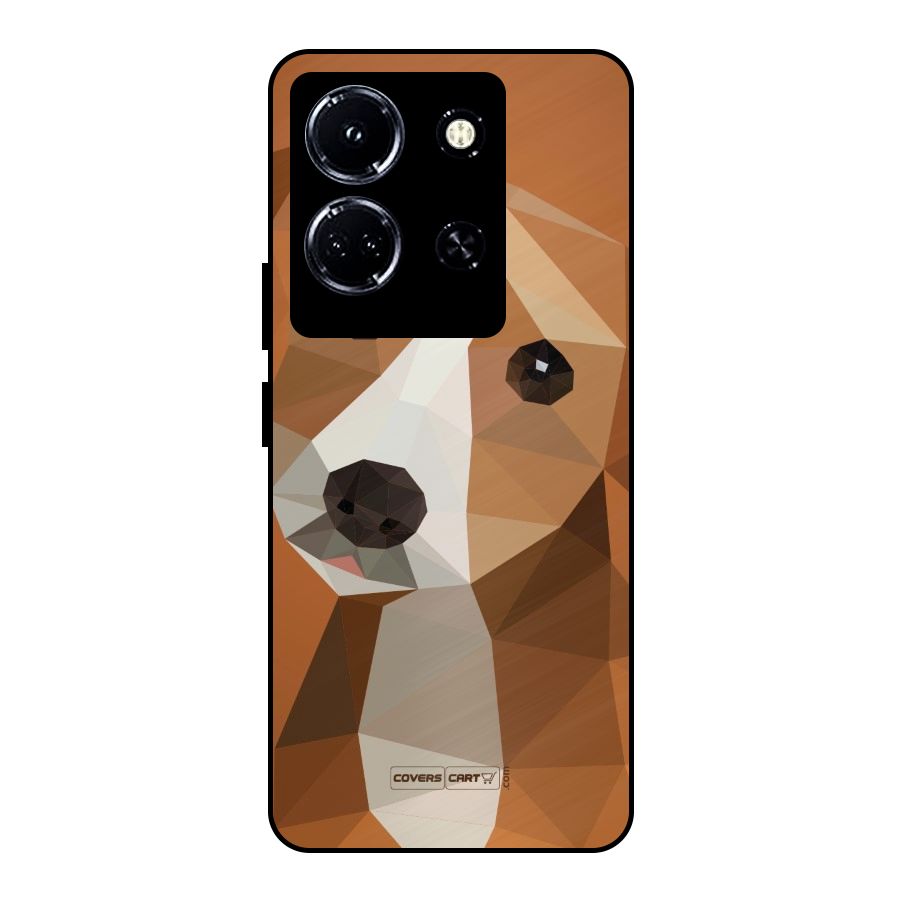 Cute Dog Metal Back Case for Infinix Note 30 5G
