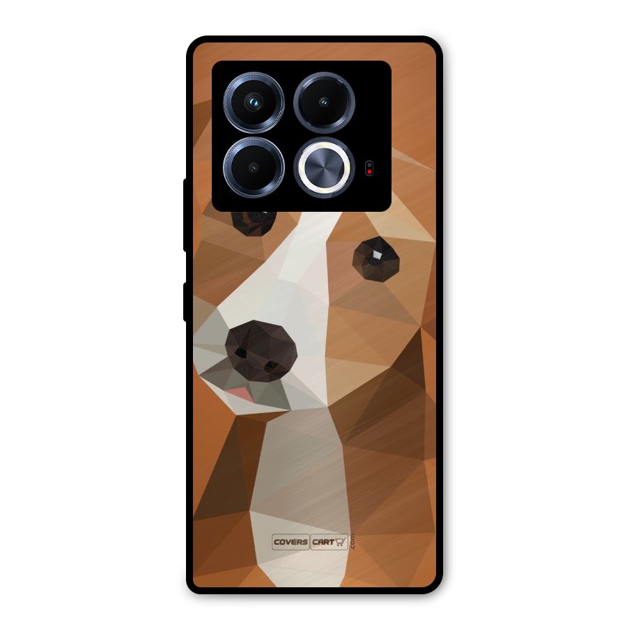 Cute Dog Metal Back Case for Infinix Note 40 5G