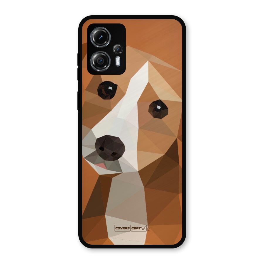 Cute Dog Metal Back Case for Moto G13