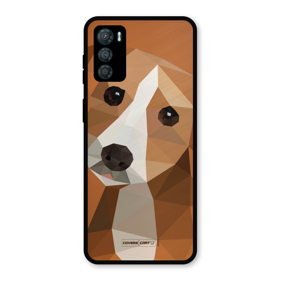Cute Dog Metal Back Case for Moto G42