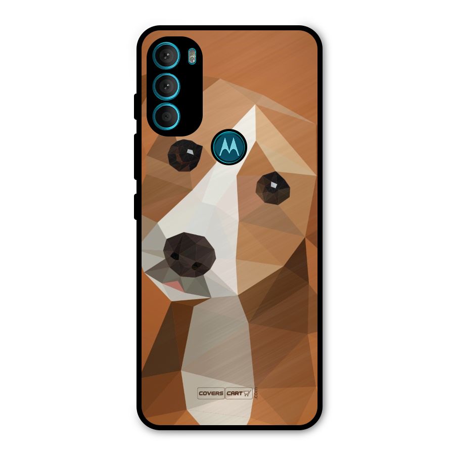 Cute Dog Metal Back Case for Moto G71 5G