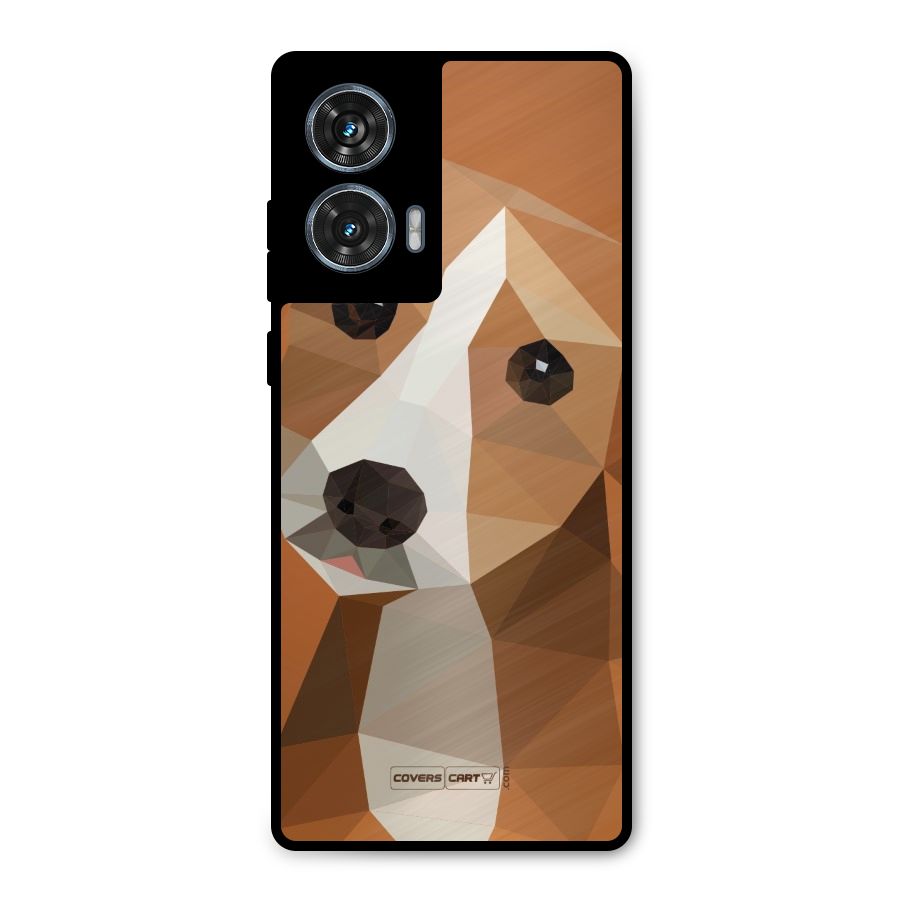 Cute Dog Metal Back Case for Motorola Edge 50 Fusion