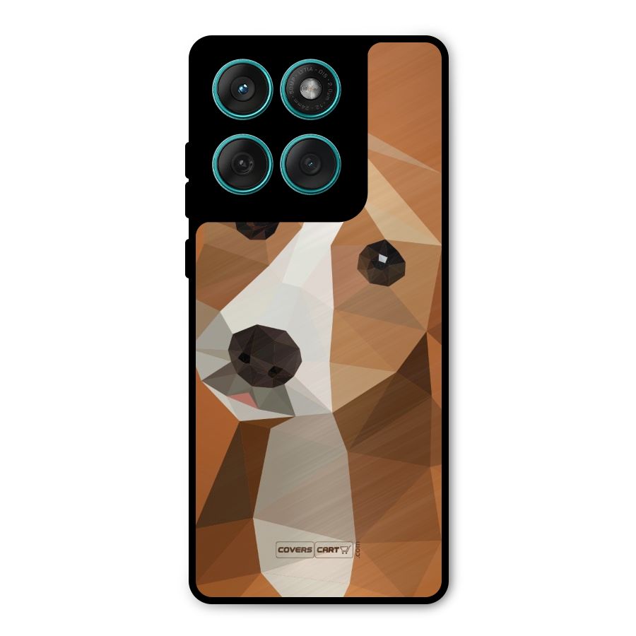 Cute Dog Metal Back Case for Motorola Edge 60