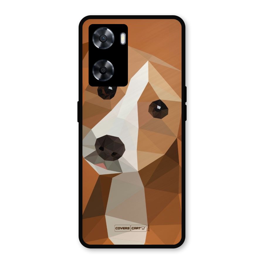 Cute Dog Metal Back Case for Oppo A77