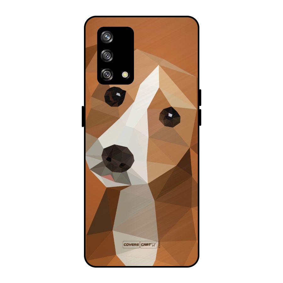 Cute Dog Metal Back Case for Oppo F19