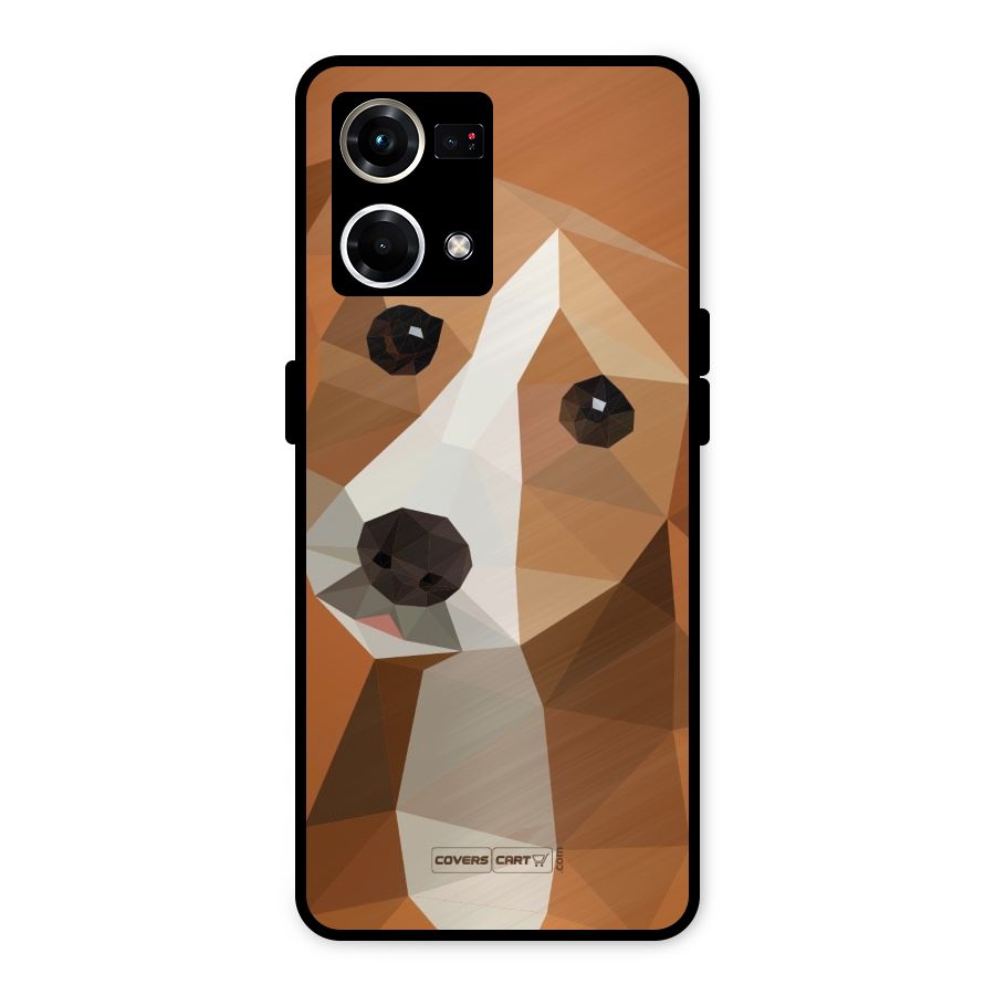 Cute Dog Metal Back Case for Oppo F21s Pro 4G