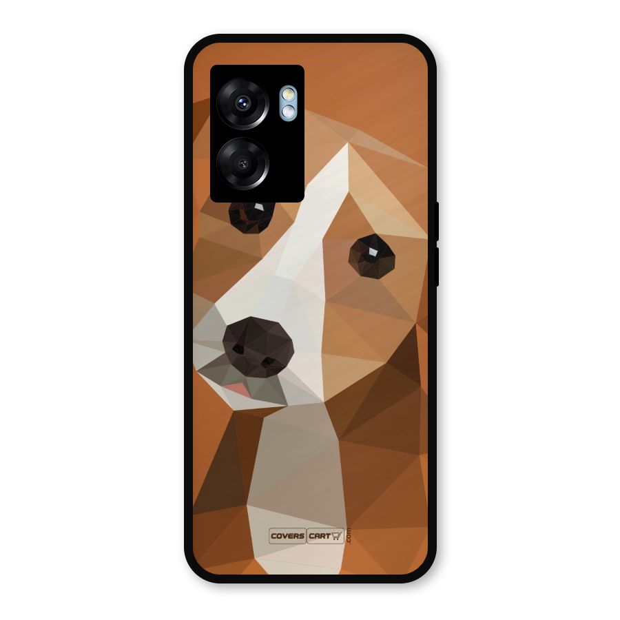 Cute Dog Metal Back Case for Oppo K10 (5G)