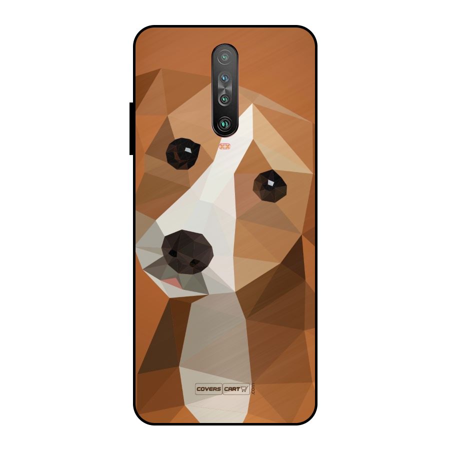 Cute Dog Metal Back Case for Poco X2