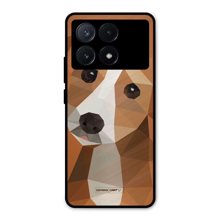 Cute Dog Metal Back Case for Poco X6 Pro