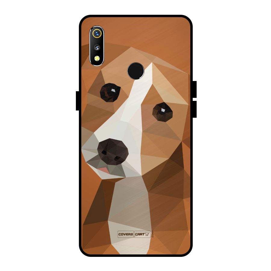 Cute Dog Metal Back Case for Realme 3i