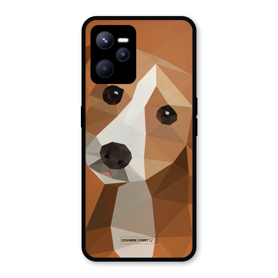 Cute Dog Metal Back Case for Realme C35