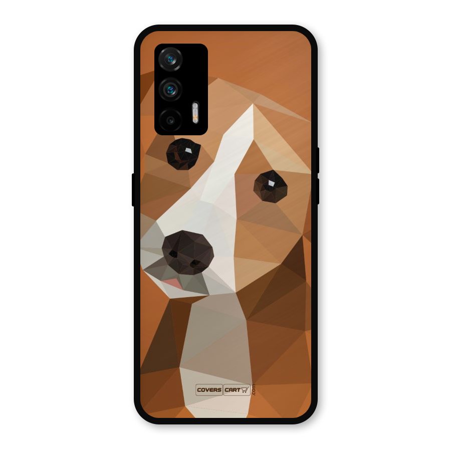 Cute Dog Metal Back Case for Realme GT 5G