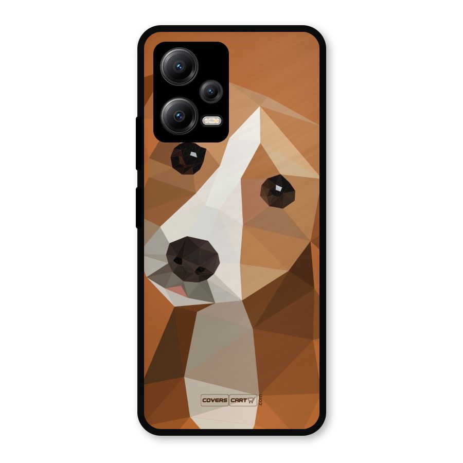 Cute Dog Metal Back Case for Redmi Note 12 5G