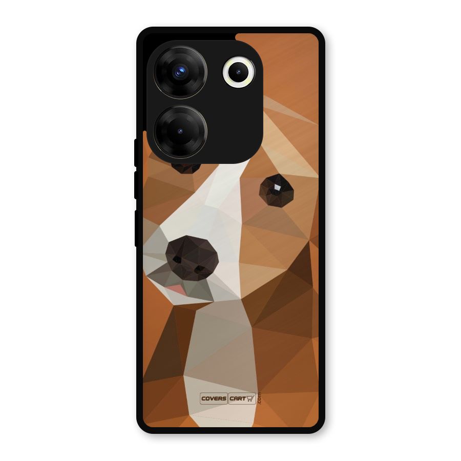 Cute Dog Metal Back Case for Tecno Camon 20
