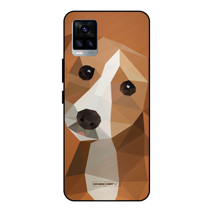 Cute Dog Metal Back Case for Vivo V20