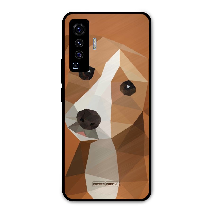Cute Dog Metal Back Case for Vivo X50