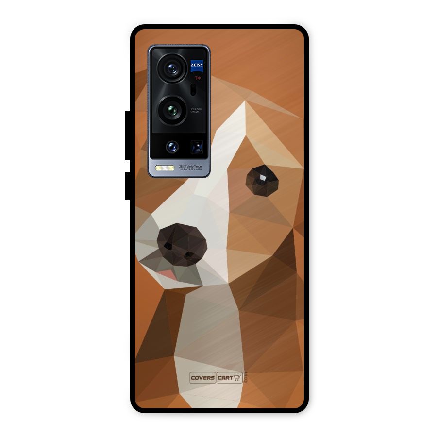 Cute Dog Metal Back Case for Vivo X60 Pro Plus