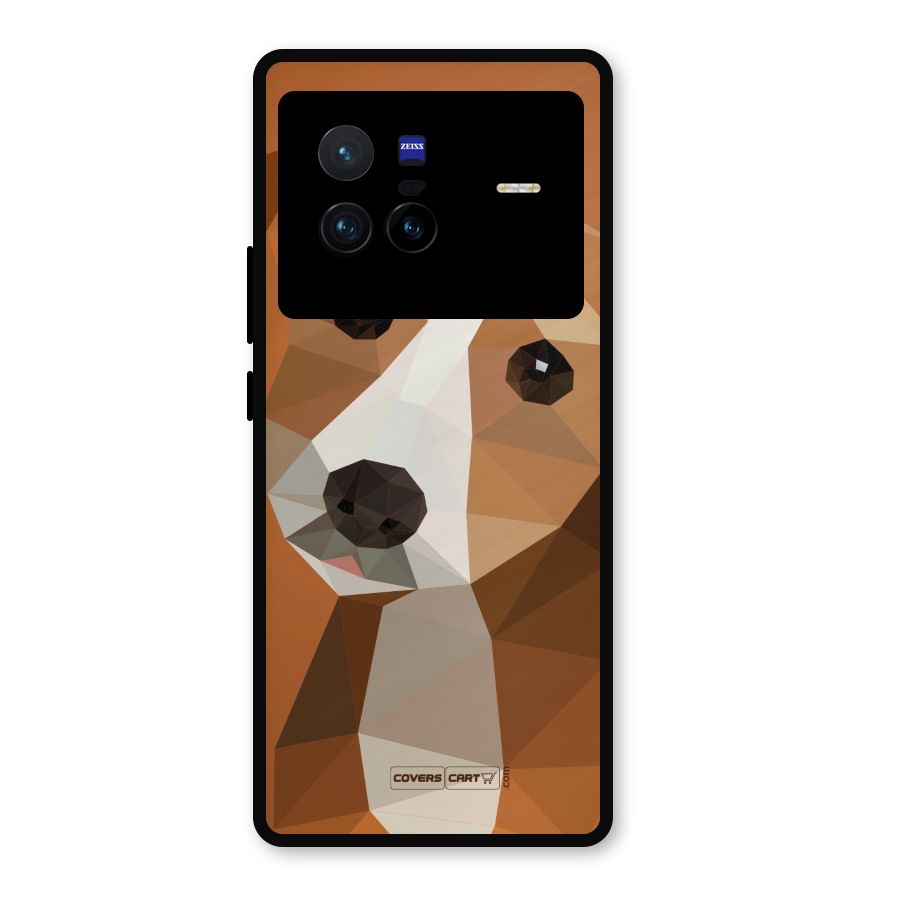 Cute Dog Metal Back Case for Vivo X80