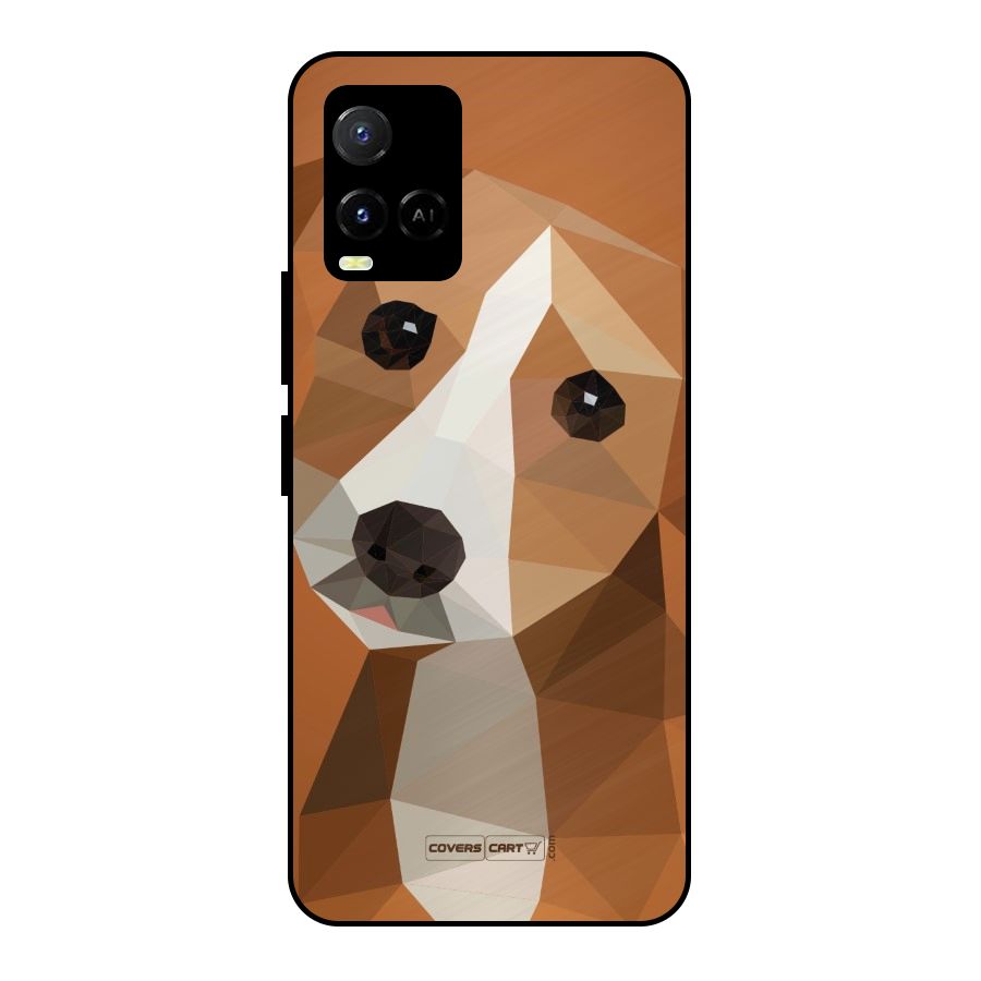 Cute Dog Metal Back Case for Vivo Y21