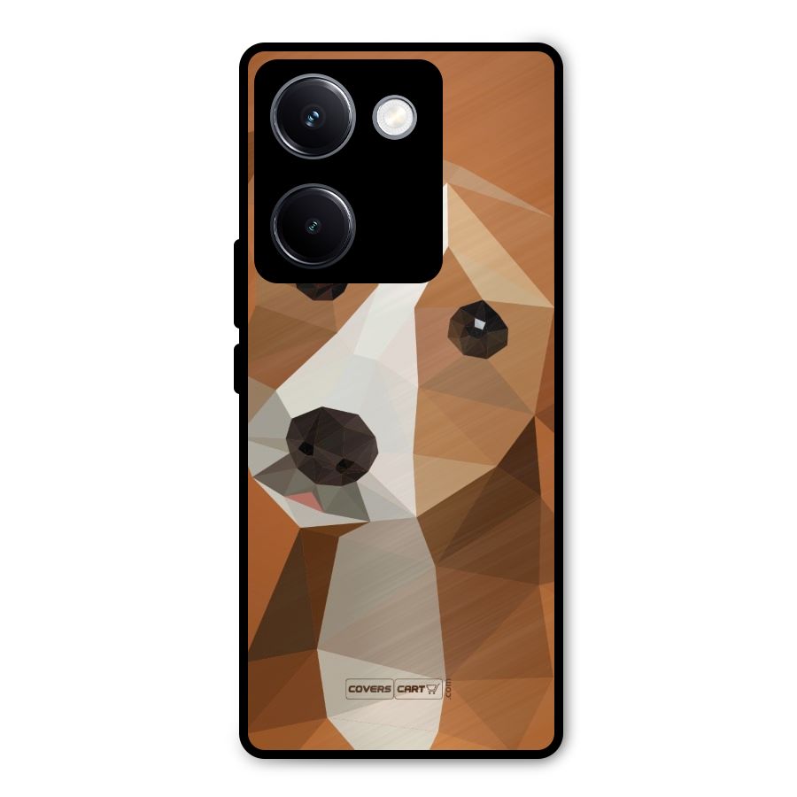 Cute Dog Metal Back Case for Vivo Y300 Plus