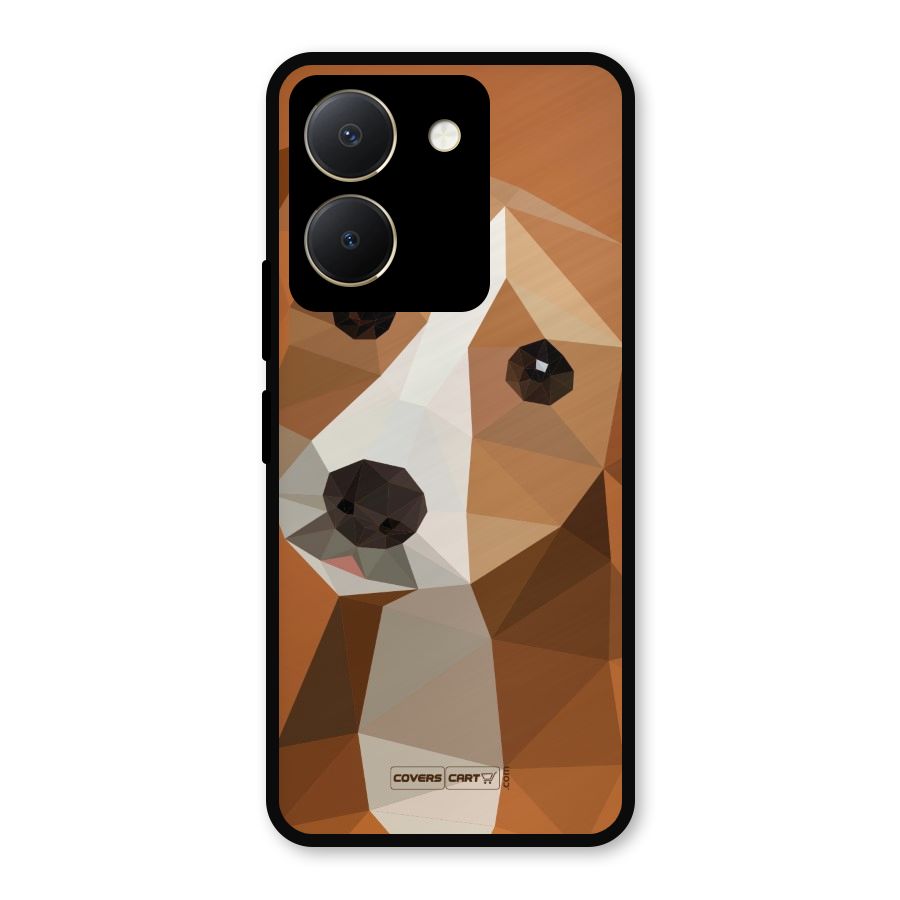 Cute Dog Metal Back Case for Vivo Y36