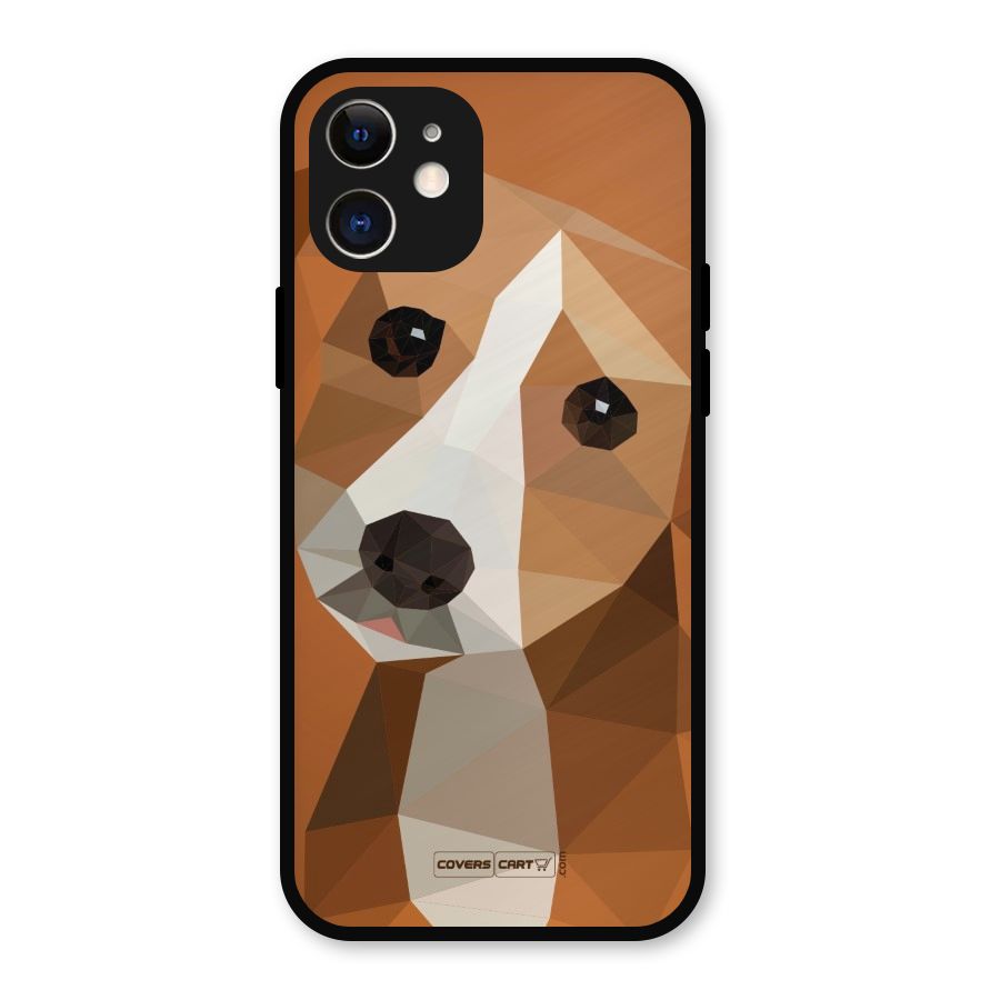 Cute Dog Metal Back Case for iPhone 12