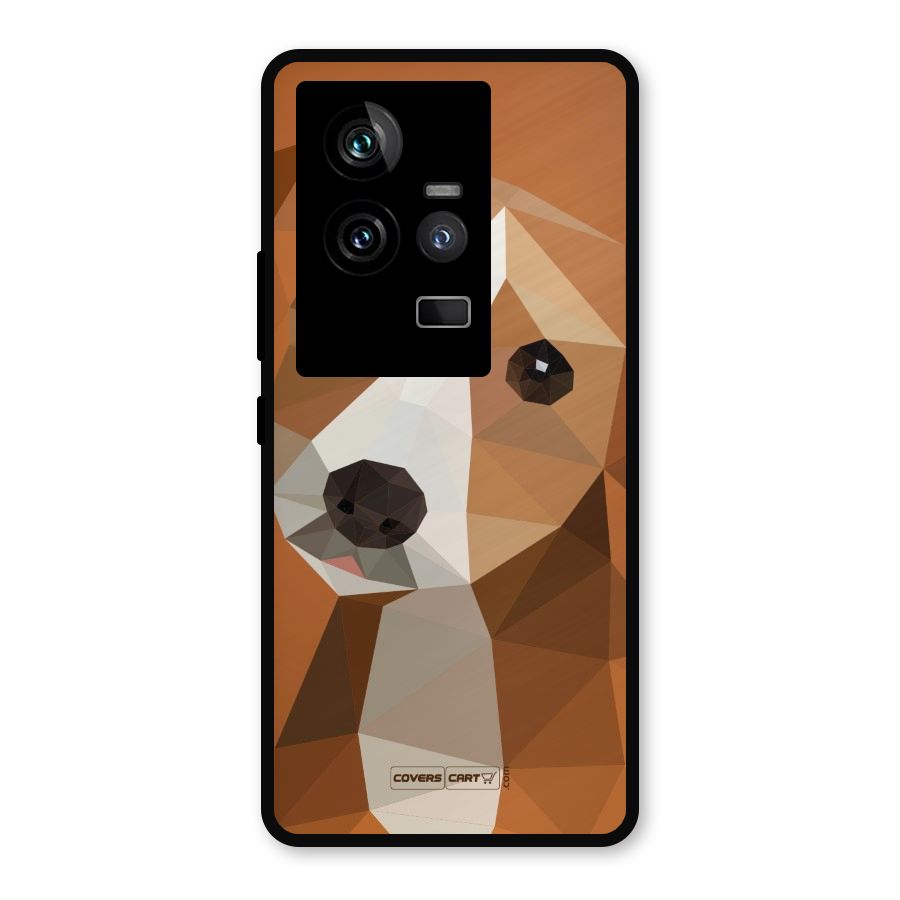 Cute Dog Metal Back Case for iQOO 11 5G