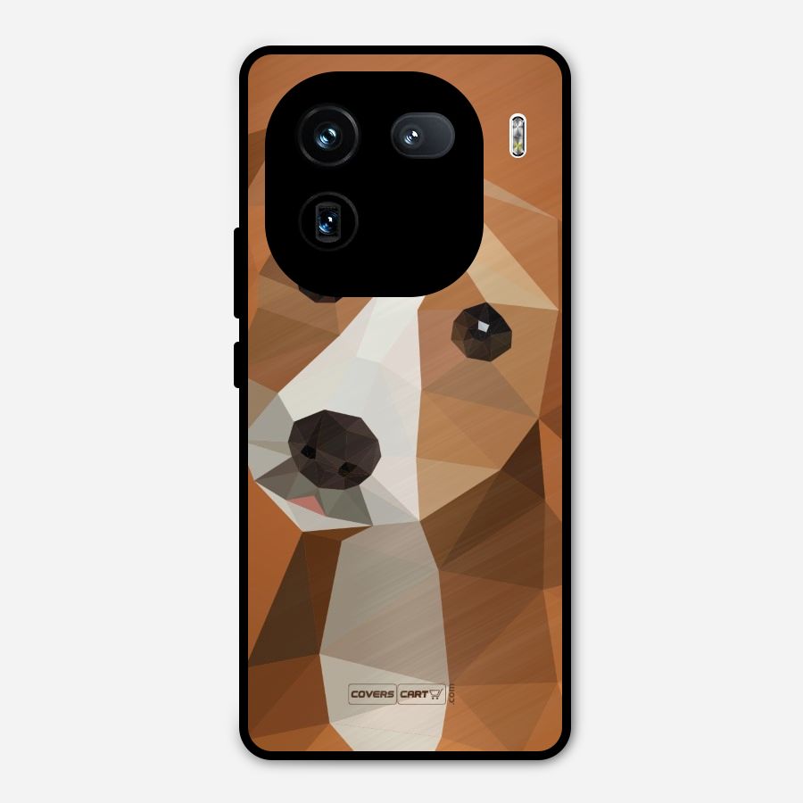 Cute Dog Metal Back Case for iQOO 12