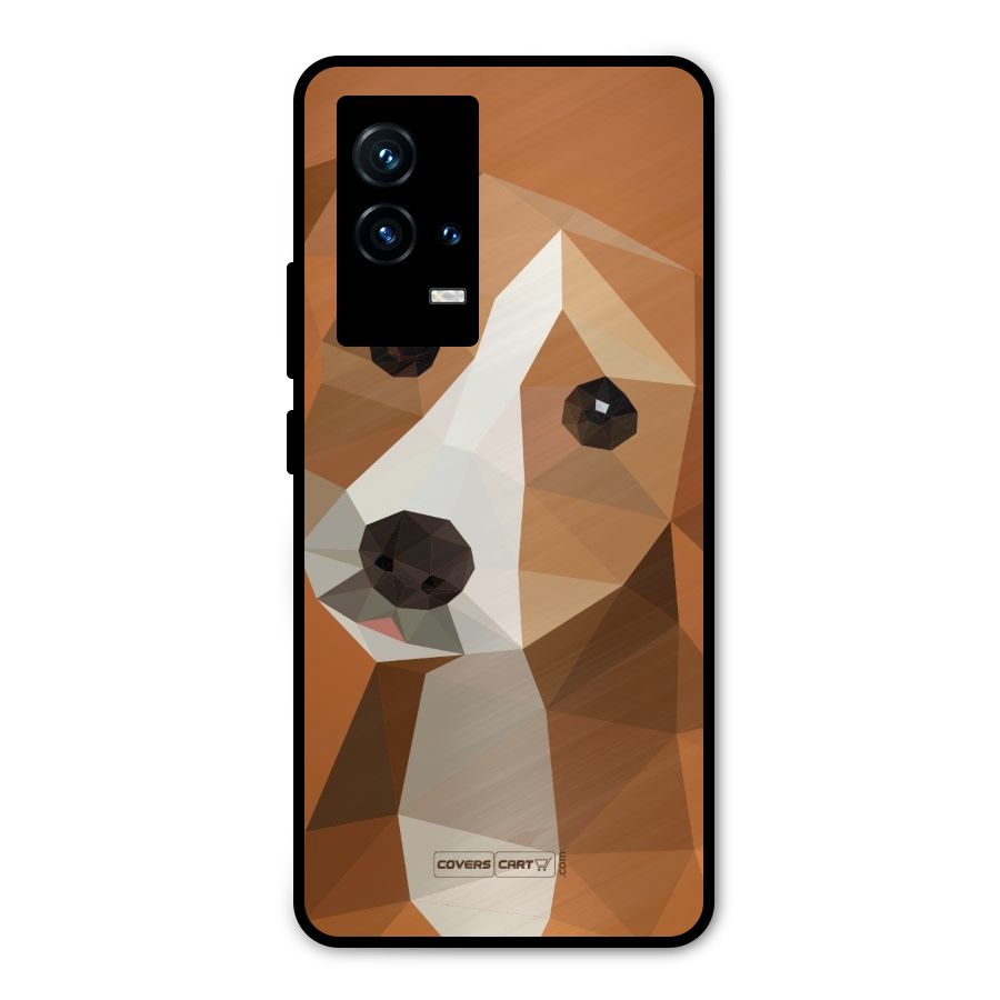 Cute Dog Metal Back Case for iQOO 9 5G