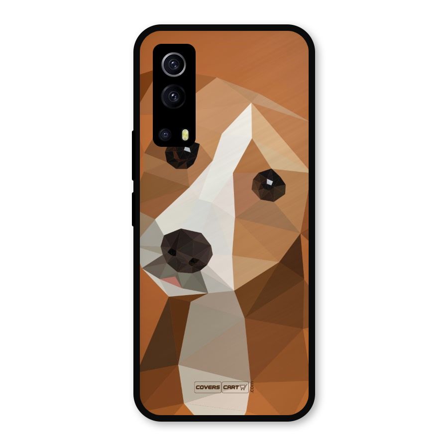 Cute Dog Metal Back Case for iQOO Z3