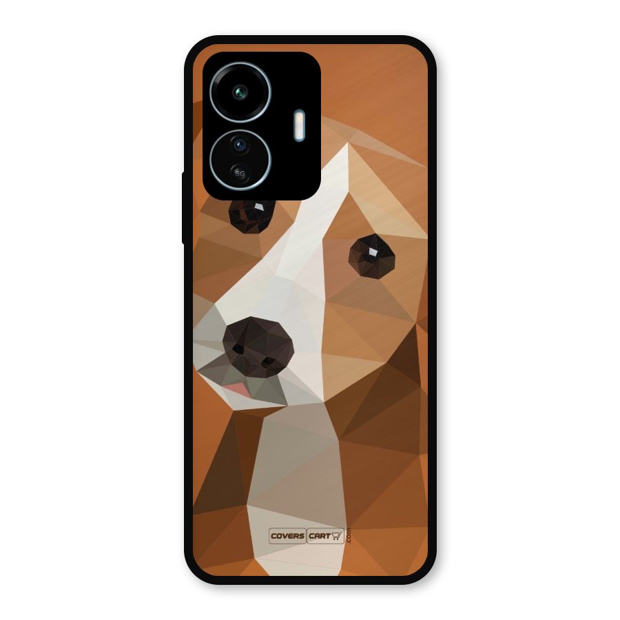 Cute Dog Metal Back Case for vivo iQOO Z6 Lite 5G