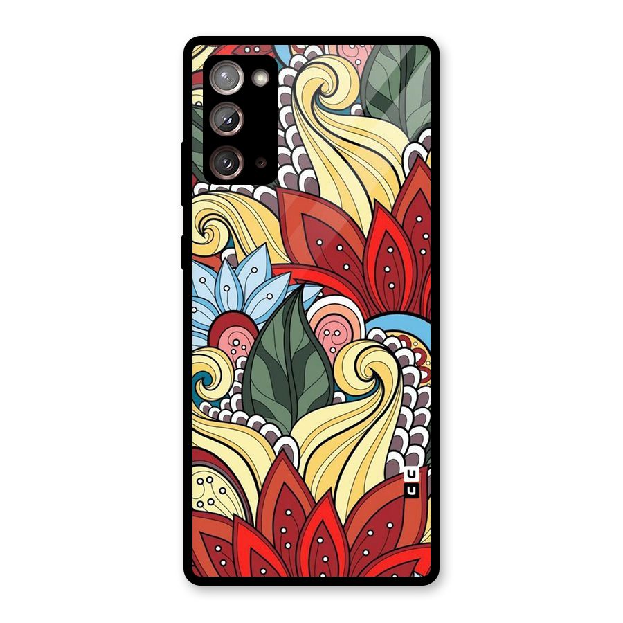 Cute Doodle Glass Back Case for Galaxy Note 20