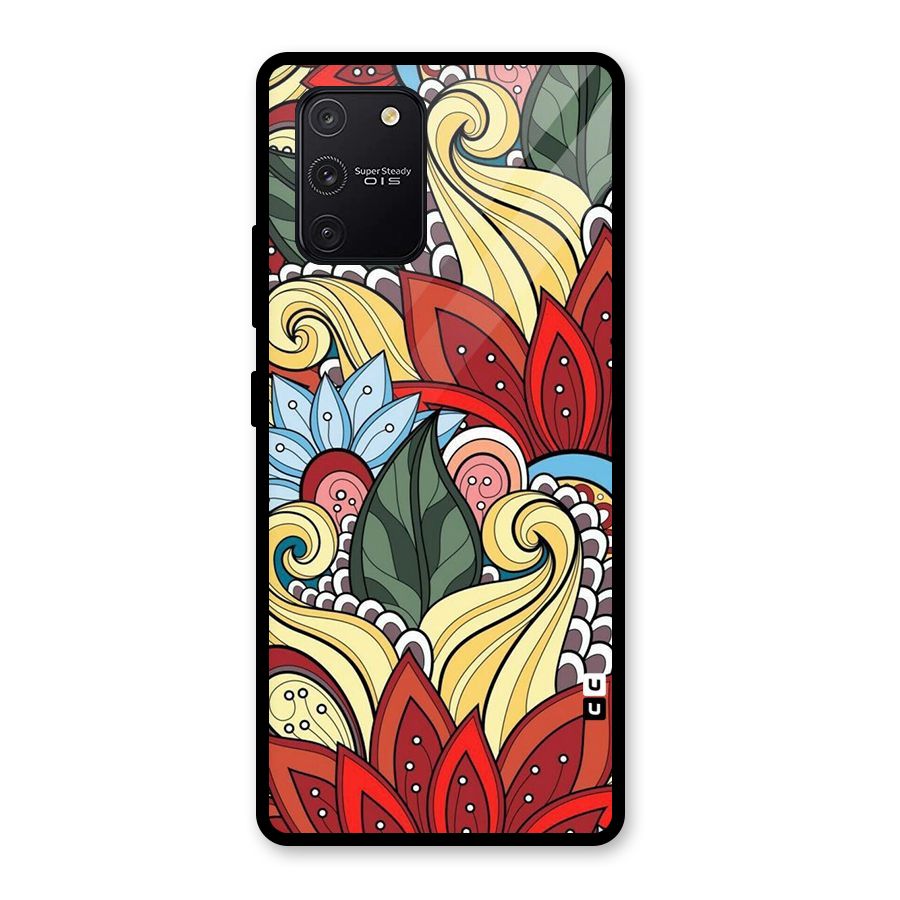Cute Doodle Glass Back Case for Galaxy S10 Lite